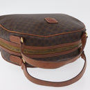 CELINE Macadam Canvas Hand Bag PVC Leather Brown Gold Auth 178270-6