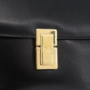 CELINE Schoudertas Leer Zwart Goud Auth 178275-17