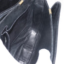 CELINE Schoudertas Leer Zwart Goud Auth 178275-19