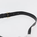 CELINE Schoudertas Leer Zwart Goud Auth 178275-8