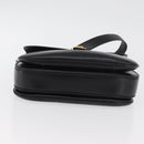 CELINE Schoudertas Leer Zwart Goud Auth 178275-5