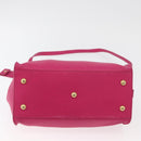 SAINT LAURENT Petit Cabas Hand Bag Leather 2way Pink Gold Auth 178276A-5