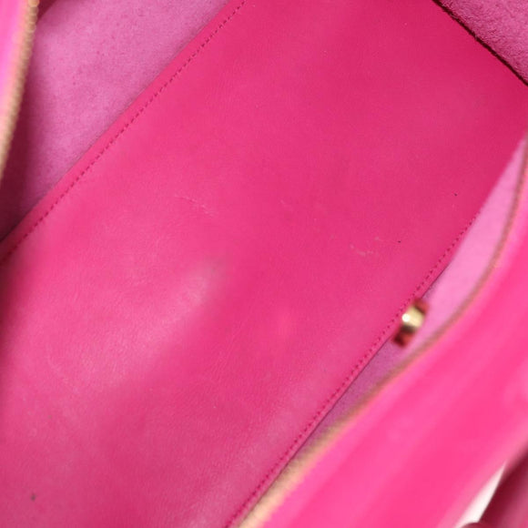 SAINT LAURENT Petit Cabas Hand Bag Leather 2way Pink Gold Auth 178276A