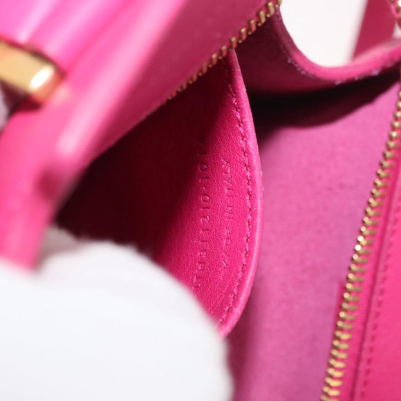 SAINT LAURENT Petit Cabas Hand Bag Leather 2way Pink Gold Auth 178276A