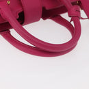 SAINT LAURENT Petit Cabas Hand Bag Leather 2way Pink Gold Auth 178276A-7