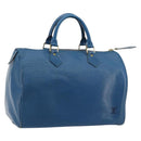 LOUIS VUITTON Epi Speedy 30 Hand Bag Toledo Blue M43005 LV Auth 178278A-1