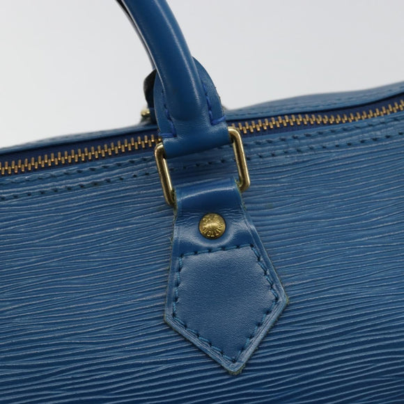 LOUIS VUITTON Epi Speedy 30 Hand Bag Toledo Blue M43005 LV Auth 178278A