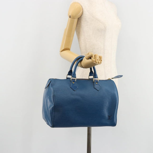LOUIS VUITTON Epi Speedy 30 Hand Bag Toledo Blue M43005 LV Auth 178278A