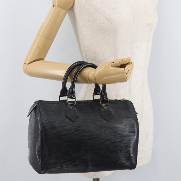 LOUIS VUITTON Epi Speedy 25 Hand Bag Black M59042 LV Auth 178286