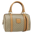 CELINE Macadam Canvas Hand Bag PVC 2way Beige Gold Auth 178288A-1