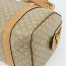 CELINE Macadam Canvas Hand Bag PVC 2way Beige Gold Auth 178288A-14