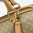 CELINE Macadam Canvas Hand Bag PVC 2way Beige Gold Auth 178288A-17