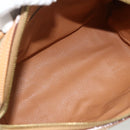 CELINE Macadam Canvas Hand Bag PVC 2way Beige Gold Auth 178288A-19