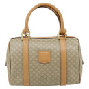 CELINE Macadam Canvas Hand Bag PVC 2way Beige Gold Auth 178288A-2