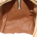 CELINE Macadam Canvas Hand Bag PVC 2way Beige Gold Auth 178288A-21