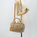 CELINE Macadam Canvas Hand Bag PVC 2way Beige Gold Auth 178288A-24