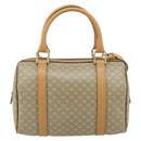 CELINE Macadam Canvas Hand Bag PVC 2way Beige Gold Auth 178288A-3