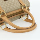 CELINE Macadam Canvas Hand Bag PVC 2way Beige Gold Auth 178288A-7