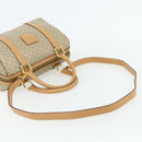 CELINE Macadam Canvas Hand Bag PVC 2way Beige Gold Auth 178288A-9