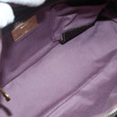 BALLY Shoulder Bag Leather Brown Gold Auth 178289A-16