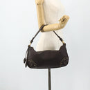 BALLY Shoulder Bag Leather Brown Gold Auth 178289A-22