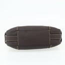 BALLY Shoulder Bag Leather Brown Gold Auth 178289A-9