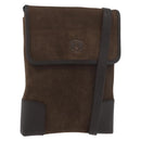 LOEWE Anagram Shoulder Bag Suede Brown Gold Auth 178291A-1
