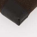 LOEWE Anagram Shoulder Bag Suede Brown Gold Auth 178291A-10