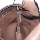 LOEWE Anagram Shoulder Bag Suede Brown Gold Auth 178291A-19
