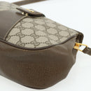 GUCCI Web Sherry Line GG Supreme Bag PVC Beige Gold 66 02 024 Auth 178292-11