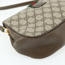 GUCCI Web Sherry Line GG Supreme Bag PVC Beige Gold 66 02 024 Auth 178292-14