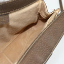 GUCCI Web Sherry Line GG Supreme Bag PVC Beige Gold 66 02 024 Auth 178292-17