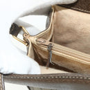 GUCCI Web Sherry Line GG Supreme Bag PVC Beige Gold 66 02 024 Auth 178292-19