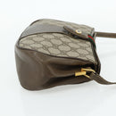 GUCCI Web Sherry Line GG Supreme Bag PVC Beige Gold 66 02 024 Auth 178292-5