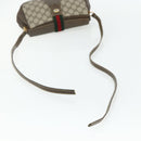 GUCCI Web Sherry Line GG Supreme Bag PVC Beige Gold 66 02 024 Auth 178292-7