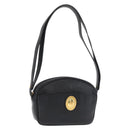 Christian Dior Shoulder Bag Leather Black Gold Auth 178293A-1