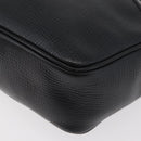 Christian Dior Shoulder Bag Leather Black Gold Auth 178293A-14
