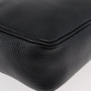 Christian Dior Shoulder Bag Leather Black Gold Auth 178293A-15