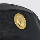 Christian Dior Shoulder Bag Leather Black Gold Auth 178293A-17