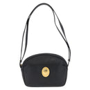 Christian Dior Shoulder Bag Leather Black Gold Auth 178293A-13