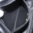 Christian Dior Shoulder Bag Leather Black Gold Auth 178293A-22