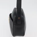 Christian Dior Shoulder Bag Leather Black Gold Auth 178293A-3