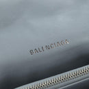BALENCIAGA Chain Crash Schultertasche Denim Blau Silber 716393 Auth 178295SAM-19