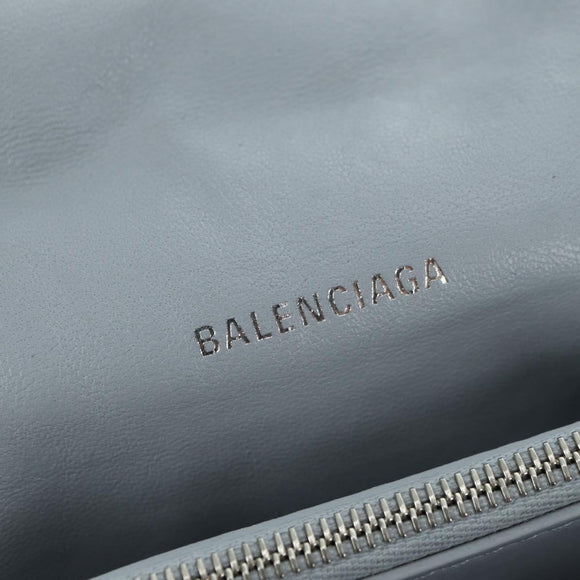 BALENCIAGA Chain Crash Schultertasche Denim Blau Silber 716393 Auth 178295SAM