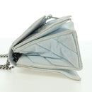 BALENCIAGA Chain Crash Schultertasche Denim Blau Silber 716393 Auth 178295SAM-3