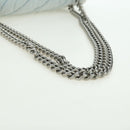 BALENCIAGA Chain Crash Schultertasche Denim Blau Silber 716393 Auth 178295SAM-7