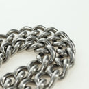BALENCIAGA Chain Crash Schultertasche Denim Blau Silber 716393 Auth 178295SAM-8