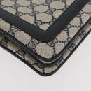 GUCCI GG Supreme Sherry Line Shoulder Bag PVC Navy Gold 14 02 013 Auth 178297-14