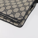 GUCCI GG Supreme Sherry Line Shoulder Bag PVC Navy Gold 14 02 013 Auth 178297-17