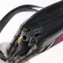 GUCCI GG Supreme Sherry Line Shoulder Bag PVC Navy Gold 14 02 013 Auth 178297-9